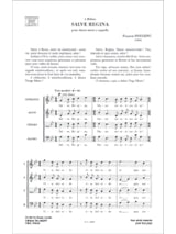 Salve Regina - POULENC - Partition - Chœur